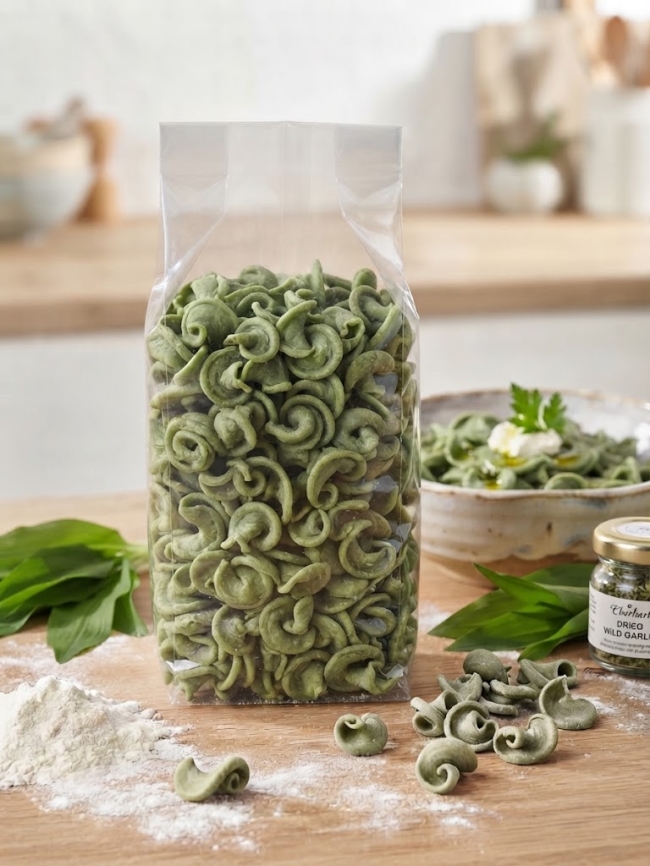 Glutenfreie Eierteigwaren Bärlauch