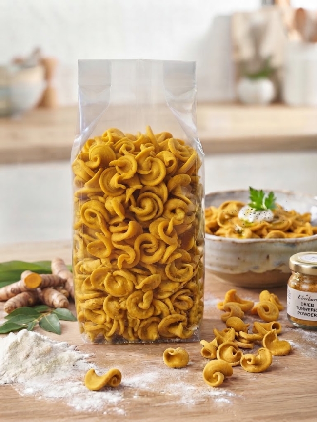 Glutenfreie Eierteigwaren Kurkuma