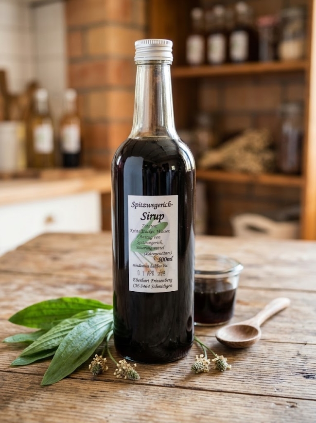 Spitzwägerich-Sirup