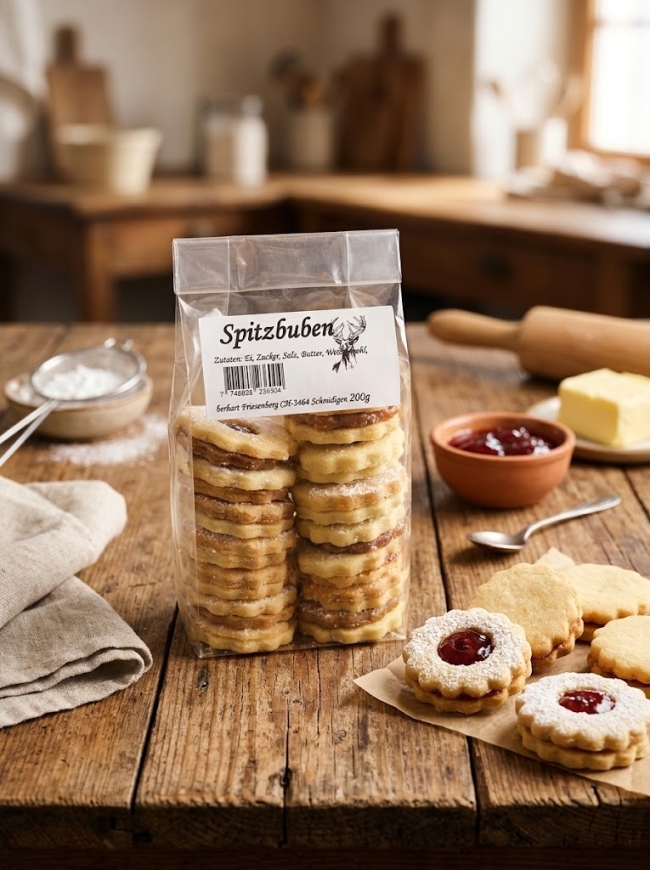 Spitzbuben (200 g) – Traditionelles Butter-Mürbegebäck