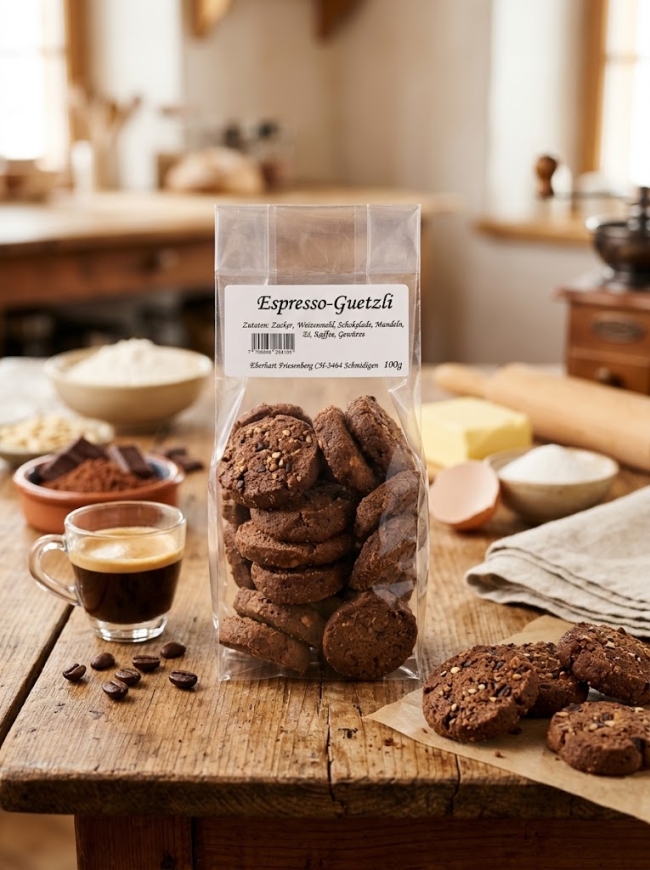 Espresso-Guetzli (100 g) – Aromatisch-knuspriger Kaffeegenuss