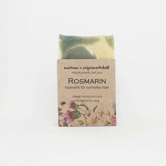 miriam’s seifenwerkstatt – ROSMARIN Haarseife (100 g)