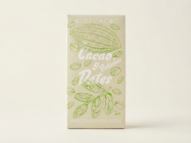 Bio e Cacao – Vegane Schokolade «Cacao & Dates & Pistachio»