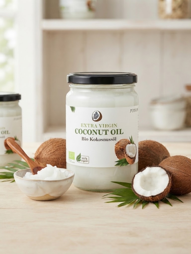 J'COCOS 100 % Bio Extra Virgin Kokosnussöl